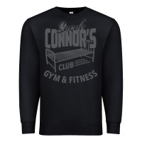 Black Sarah Connor's Club - Gym & Fitness Premium Sweatshirt - artisFamous