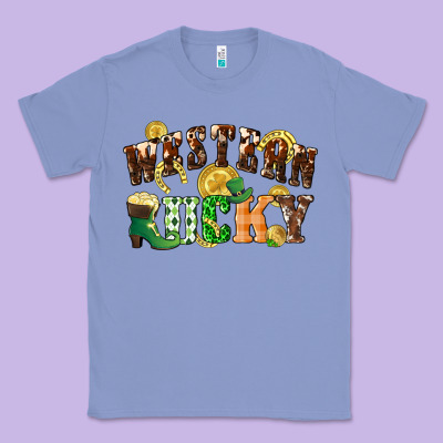 Western Lucky St. Patrick's Day Classic Tee Designed By Cowgirlartshop