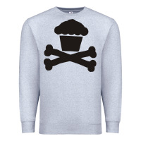 Heather Grey johnny cupcakes funny skull Premium Sweatshirt - artisFamous