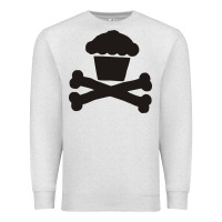 Oatmeal Heather johnny cupcakes funny skull Premium Sweatshirt - artisFamous