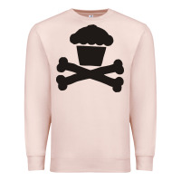 Pale Pink johnny cupcakes funny skull Premium Sweatshirt - artisFamous