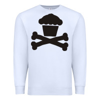 White johnny cupcakes funny skull Premium Sweatshirt - artisFamous