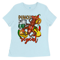 Baby Blue Pinch peel eat repeat crawfish Ladies Tee - FaDigitalArtStudio