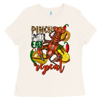 Pinch Peel Eat Repeat Crawfish Ladies Tee | Teevron