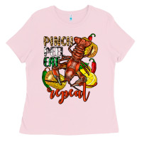 Bubblegum Pink Pinch peel eat repeat crawfish Ladies Tee - FaDigitalArtStudio