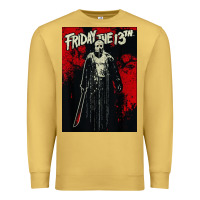 Antique Gold friday the 13th jason drip Premium Sweatshirt - artisFamous