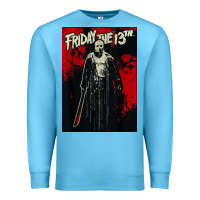 Ocean Blue friday the 13th jason drip Premium Sweatshirt - artisFamous