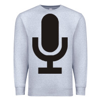 Heather Grey microphone funny music Premium Sweatshirt - artisFamous