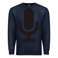 Navy microphone funny music Premium Sweatshirt - artisFamous