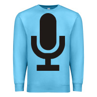 Ocean Blue microphone funny music Premium Sweatshirt - artisFamous
