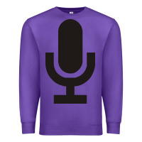 Purple microphone funny music Premium Sweatshirt - artisFamous