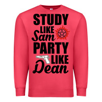 Cardinal study like sam party like dean Premium Sweatshirt - artisFamous
