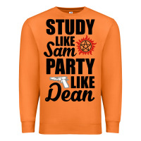 Study Like Sam Party Like Dean Premium Sweatshirt | Teevron