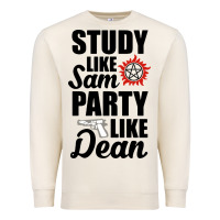Sandshell study like sam party like dean Premium Sweatshirt - artisFamous