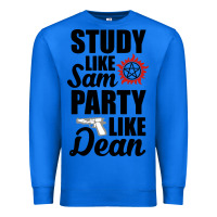 True Royal study like sam party like dean Premium Sweatshirt - artisFamous