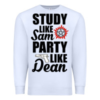 White study like sam party like dean Premium Sweatshirt - artisFamous