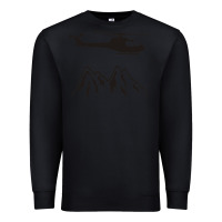 Black mountain rescue helicopter funny Premium Sweatshirt - artisFamous