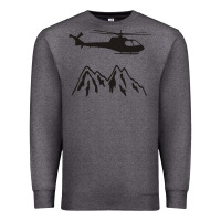 Charcoal Heather mountain rescue helicopter funny Premium Sweatshirt - artisFamous