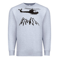 Heather Grey mountain rescue helicopter funny Premium Sweatshirt - artisFamous