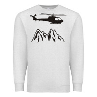 Oatmeal Heather mountain rescue helicopter funny Premium Sweatshirt - artisFamous