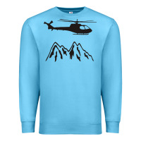 Ocean Blue mountain rescue helicopter funny Premium Sweatshirt - artisFamous