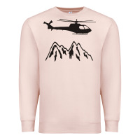 Pale Pink mountain rescue helicopter funny Premium Sweatshirt - artisFamous