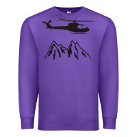 Purple mountain rescue helicopter funny Premium Sweatshirt - artisFamous