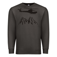 Smoke mountain rescue helicopter funny Premium Sweatshirt - artisFamous