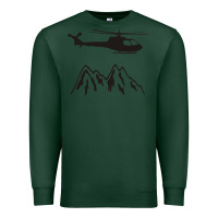 Sports Green mountain rescue helicopter funny Premium Sweatshirt - artisFamous