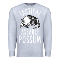 Heather Grey tactical assault possum Premium Sweatshirt - artisFamous