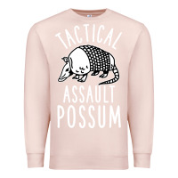 Pale Pink tactical assault possum Premium Sweatshirt - artisFamous