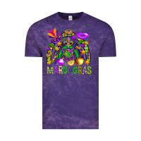 Cloud Purple Mardi Gras Rainbow Vintage Tee - BundleAndBundleShop