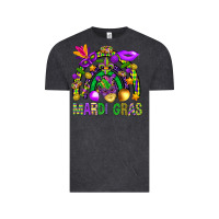Vintage Black Mardi Gras Rainbow Vintage Tee - BundleAndBundleShop