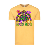 Vintage Mustard Mardi Gras Rainbow Vintage Tee - BundleAndBundleShop