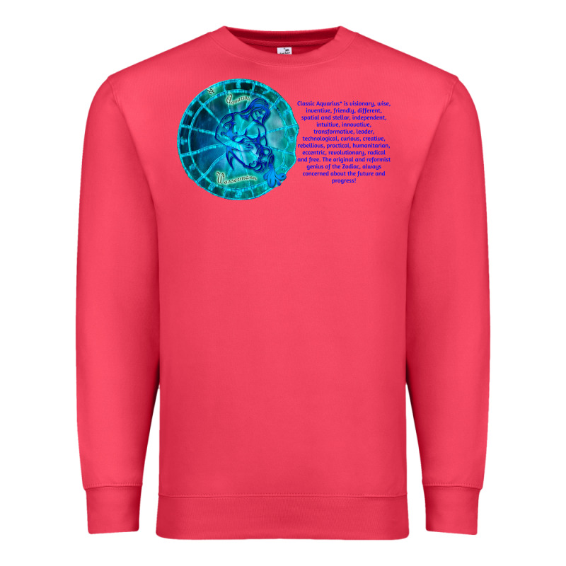 Aquarius Sign Zodiac Astrology Horoscope T-shirt Premium Sweatshirt by artisFamous | Teevron