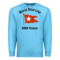 Ocean Blue white star line (1) Premium Sweatshirt - artisFamous