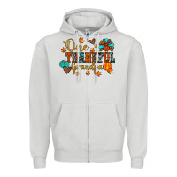 Dove Grey one thankful grandpa Zipper Hoodie - JahusDesignShop