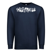 Navy pyrex pattern Premium Sweatshirt - artisFamous