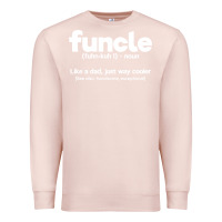 Pale Pink funcle definition Premium Sweatshirt - artisFamous