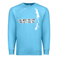 Ocean Blue charles bukowski Premium Sweatshirt - artisFamous