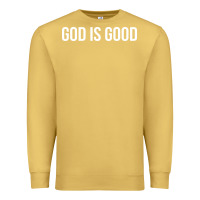 Antique Gold god is good Premium Sweatshirt - artisFamous