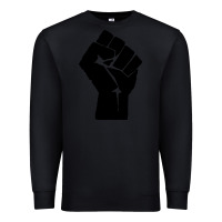 Black fist Premium Sweatshirt - artisFamous