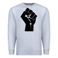 Heather Grey fist Premium Sweatshirt - artisFamous