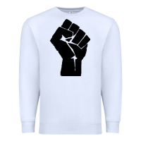 White fist Premium Sweatshirt - artisFamous