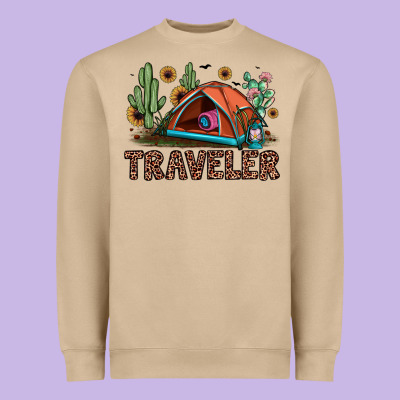 Traveler Heavyweight Sweatshirt Designed By Jahusdesignshop