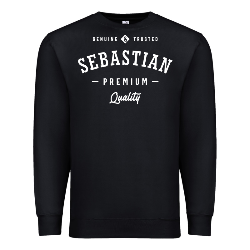 Sebastian Personalized Name Mens Birthday Premium Sweatshirt by artisFamous | Teevron