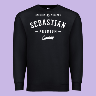 Sebastian Personalized Name Mens Birthday Premium Sweatshirt Designed By Artisfamous