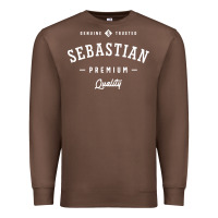 Chestnut Sebastian Personalized Name Mens Birthday Premium Sweatshirt - artisFamous