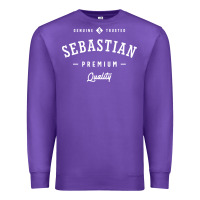 Purple Sebastian Personalized Name Mens Birthday Premium Sweatshirt - artisFamous