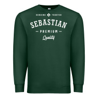 Sports Green Sebastian Personalized Name Mens Birthday Premium Sweatshirt - artisFamous